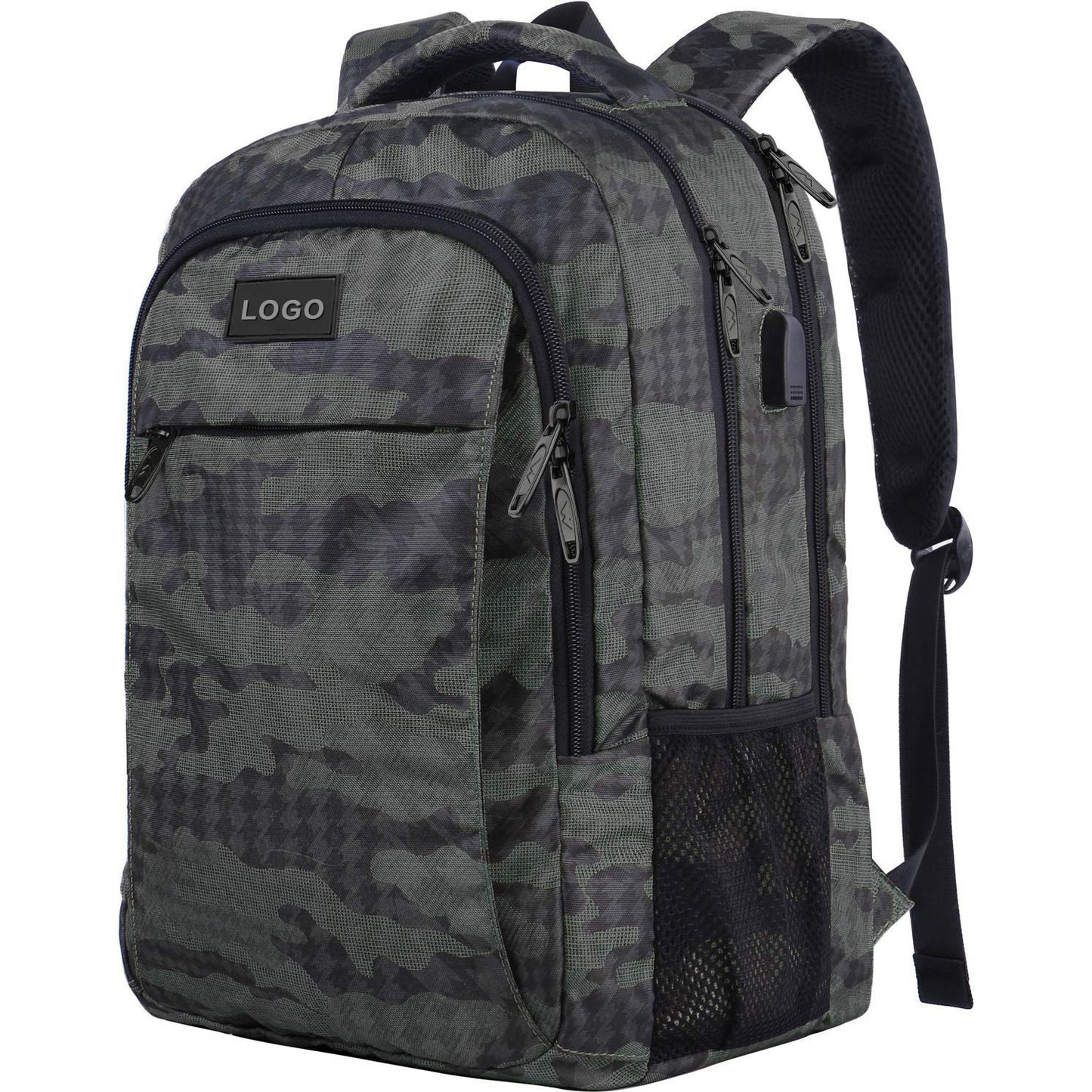 gray saber fanlosn executive travel backpack,custom,side