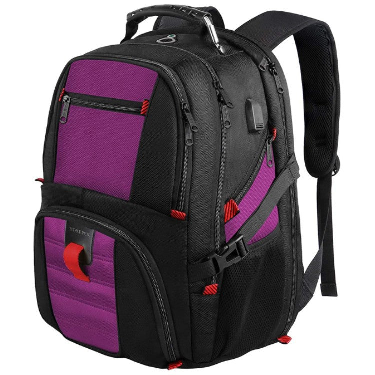 purplish red fanlosn large travel backpack,custom,detail