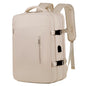 beige lightweight travel backpack,custom,front