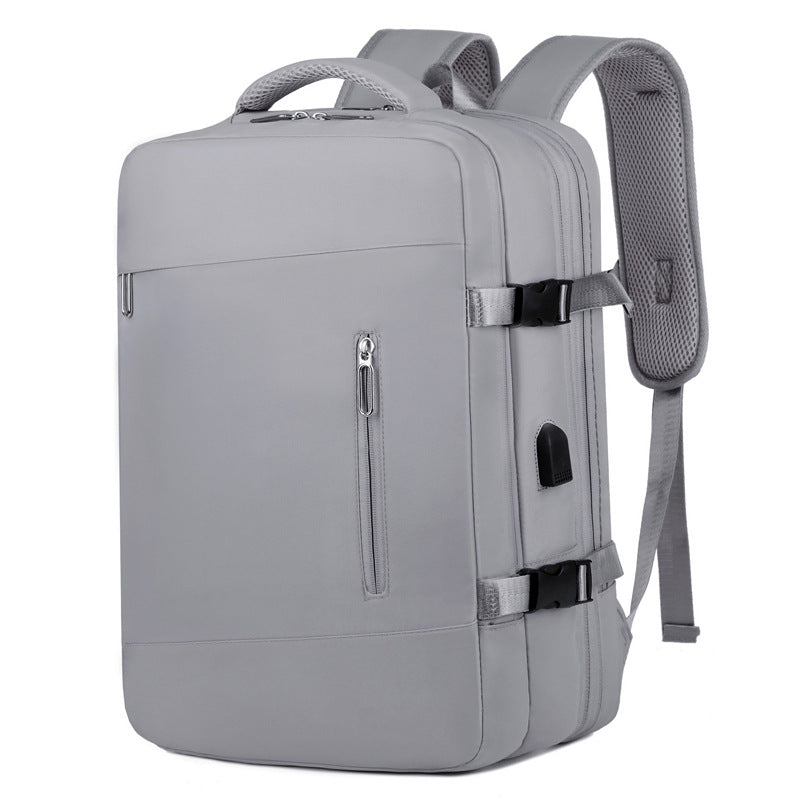 gray lightweight travel backpack,custom,front