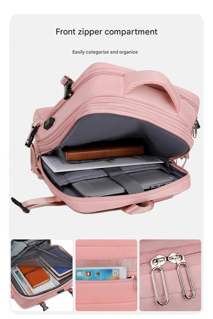 pink lightweight travel backpack,custom,detail 05