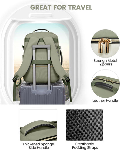 travel backpack with trolley sleeve and ergonomic shoulder straps