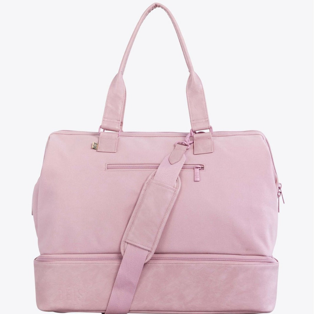 pink women canvas travel bag,custom,front