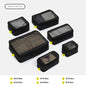 black polyester travel compression organizer,6 pieces set,front