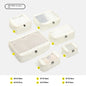 white polyester travel compression organizer,6 pieces set,front 02