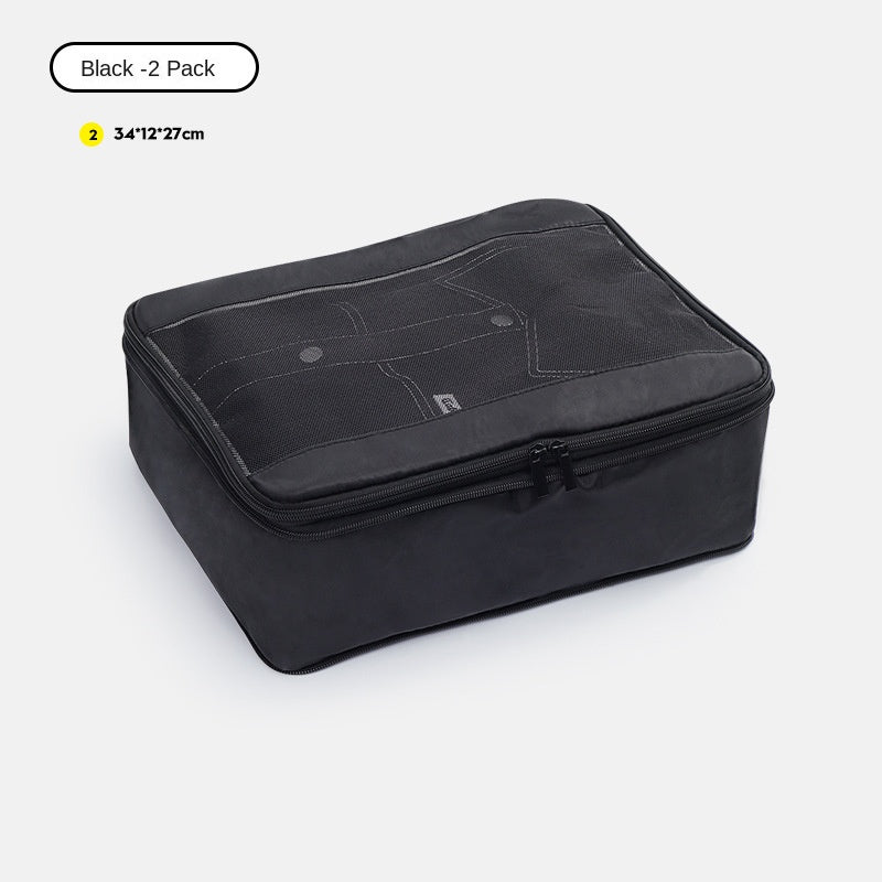 black no 2 polyester travel compression organizer,front 