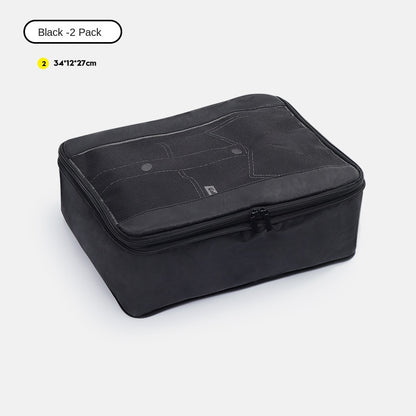 black no 2 polyester travel compression organizer,front 