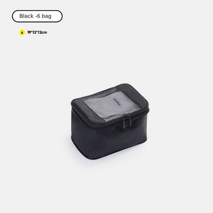 black no 6 polyester travel compression organizer,front 