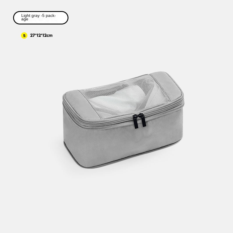 light gray no 5 polyester travel compression organizer,front