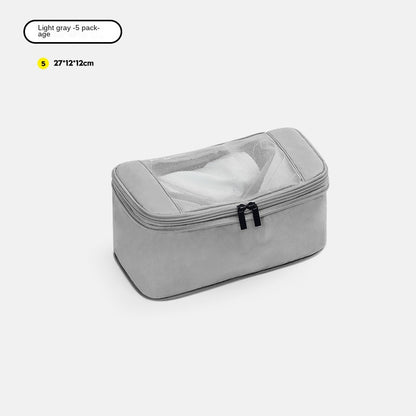 light gray no 5 polyester travel compression organizer,front