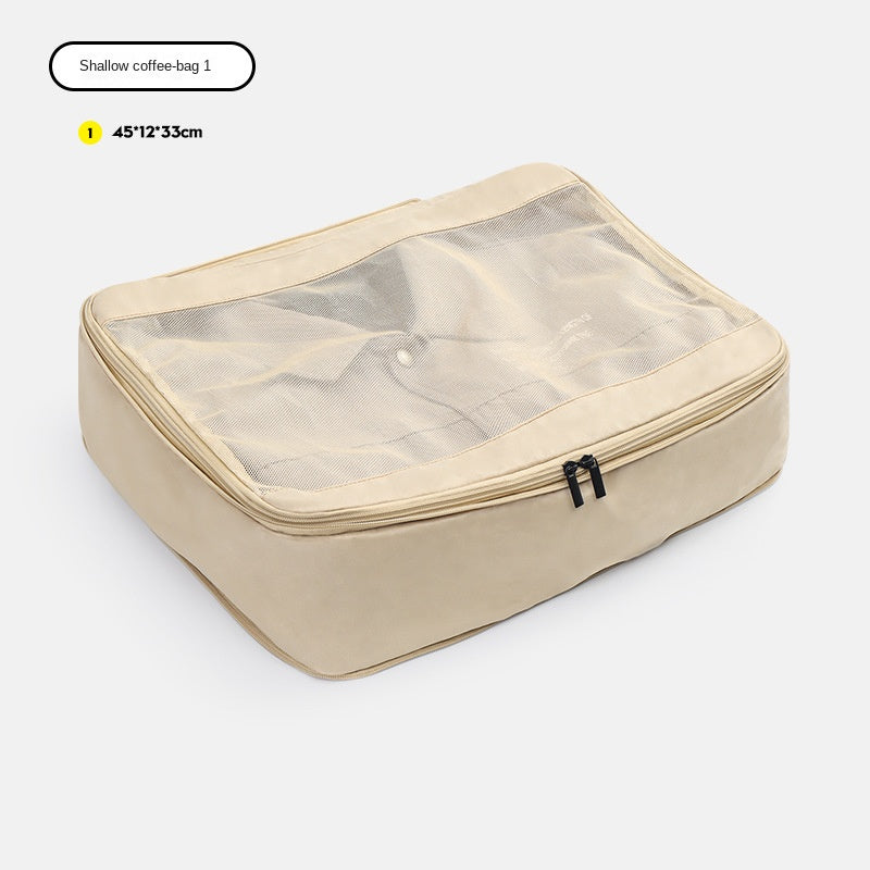 khaki no 1 polyester travel compression organizer,front