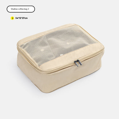 khaki no 2 polyester travel compression organizer,front 