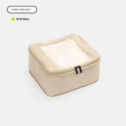 khaki no 3 polyester travel compression organizer,front 