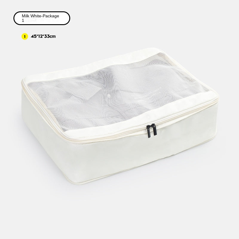 white no 1 polyester travel compression organizer,front