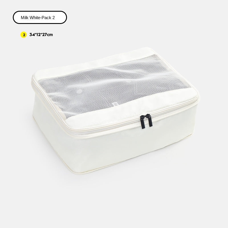 white no 2 polyester travel compression organizer,front