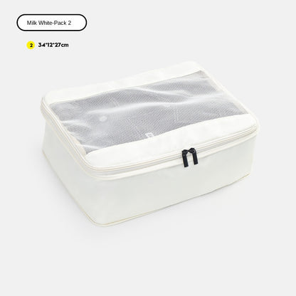 white no 2 polyester travel compression organizer,front