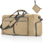 ant beige nylon foldabletravel duffel bag,custom,front