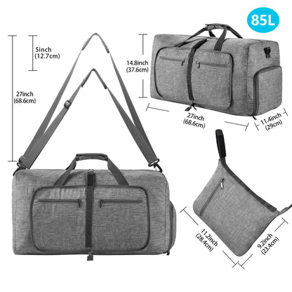 ant gray nylon 5l foldabletravel duffel bag,custom,dimensions