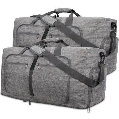 ant gray lining nylon foldabletravel duffel bag,custom,front