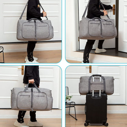 ant gray nylon foldabletravel duffel bag,custom,lifestyle
