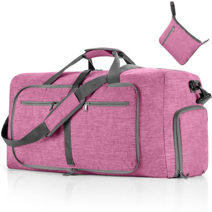 ant light purple nylon foldabletravel duffel bag,custom,front