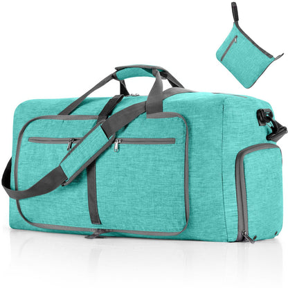 ant mint green nylon foldabletravel duffel bag,custom,front
