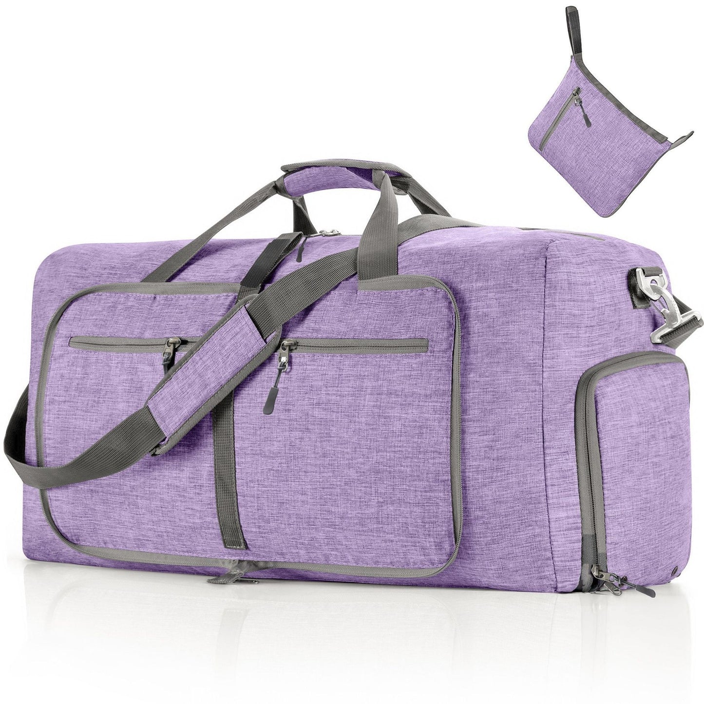 ant violet nylon foldabletravel duffel bag,custom,front