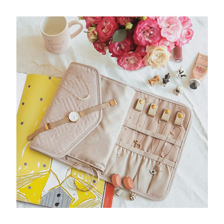 travel jewelry organizer pouch for rings earrings and necklaces