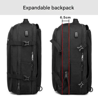 black fanlosn large size travel laptop backpack,custom,side detail