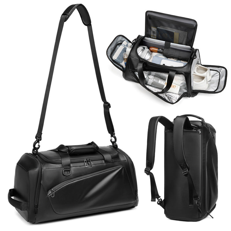 black travel luggage bag,men,front