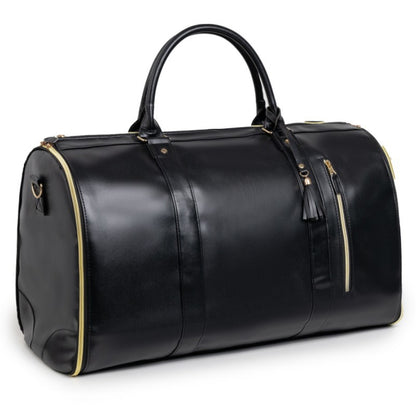black pu travel luggage bag,women,front