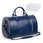 dark blue pu travel luggage bag,women,front