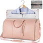 pink pu travel luggage bag,women,front 03
