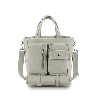 khaki nylon travel mummy bag,women,front