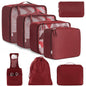 burgundy nylon fanlosn travel packing organizers,custom,front
