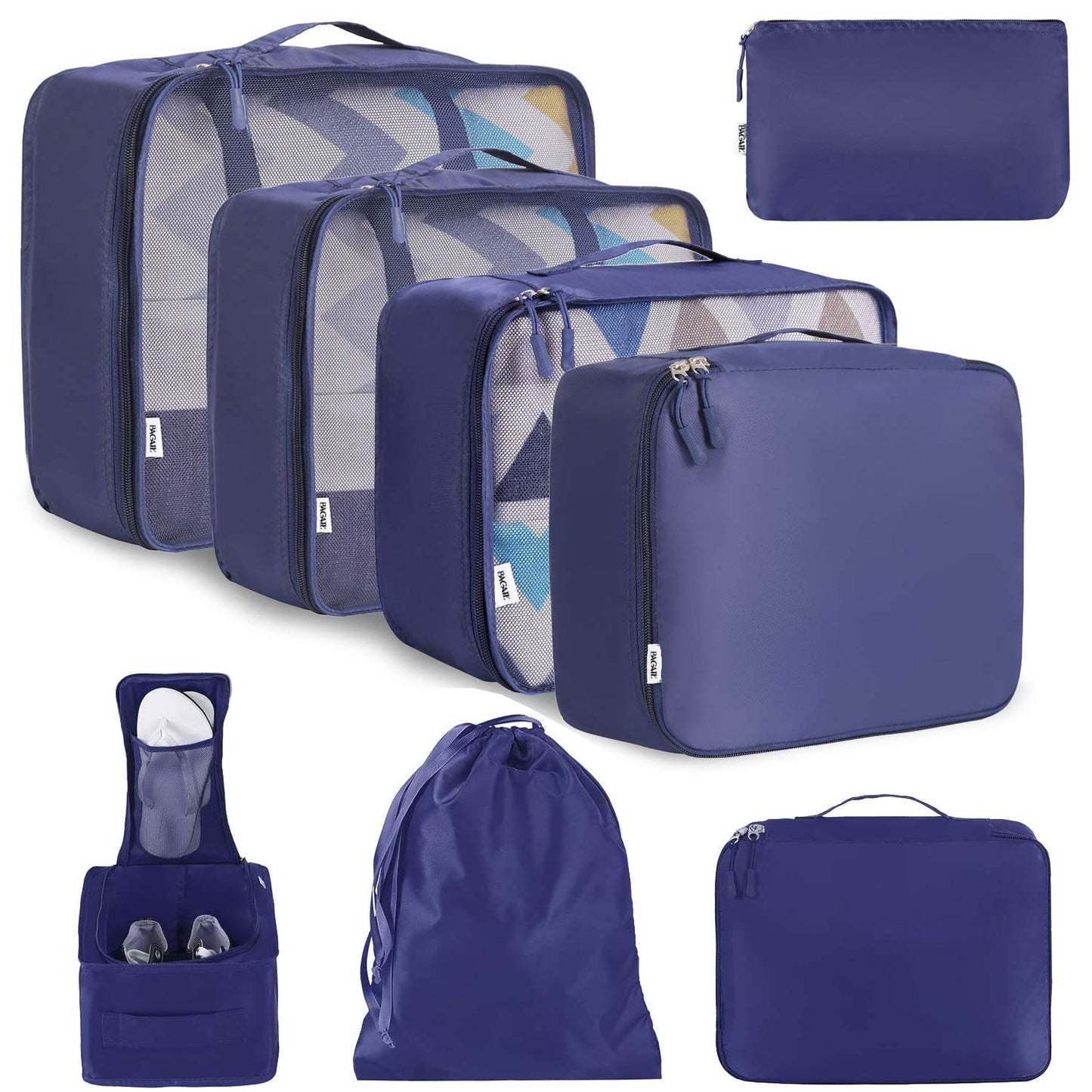 dark blue nylon fanlosn travel packing organizers,custom,front