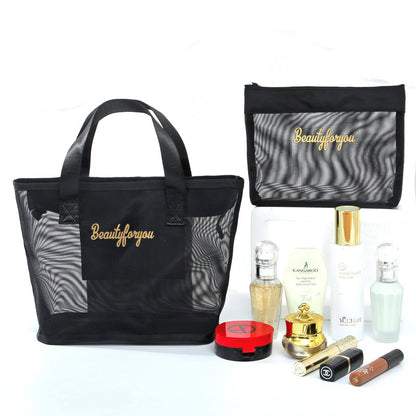 travel toiletry bag and cosmetic organizer set for daily beauty storage