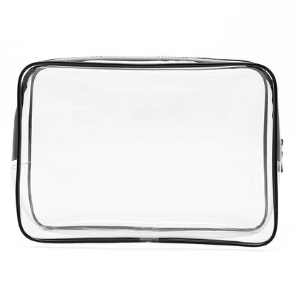 transparent pvc travel washing bag,front