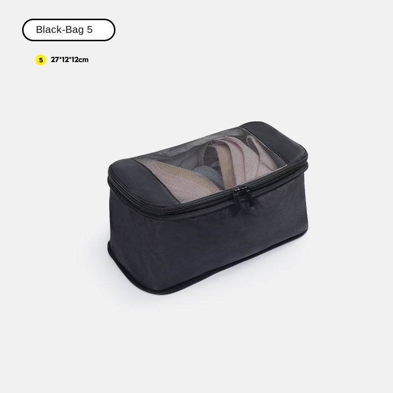 black no 5 polyester travel compression organizer,front