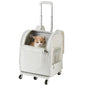 gray oxford trolley pet bag,front