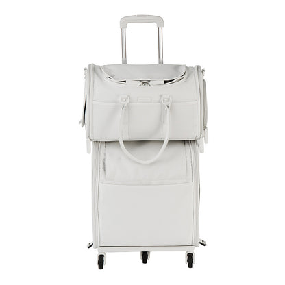 gray oxford trolley pet bag,suit,front 02