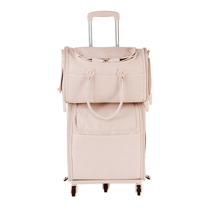 pink oxford trolley pet bag,suit,front 02