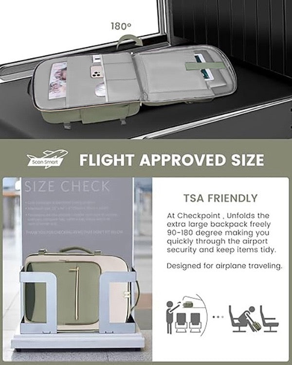 tsa friendly opening business backpack for frequent travelers