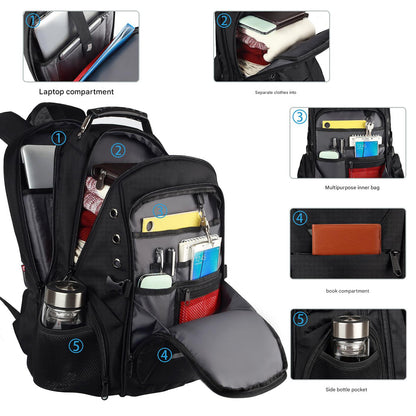 tsa laptop backpack with 15.6 inch laptop compartment and storage sections