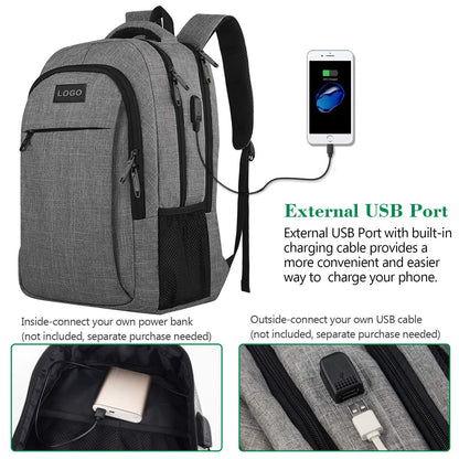 laptop backpack with external usb charging port design
