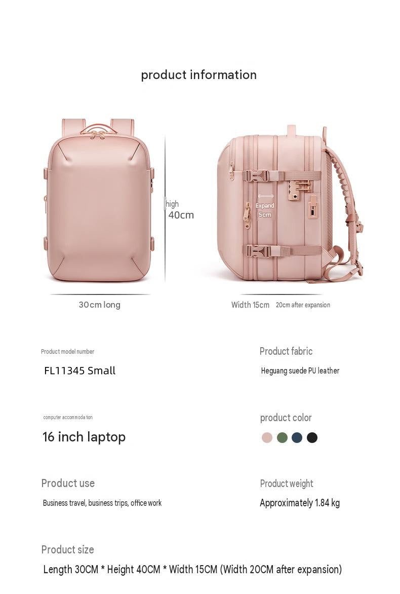 vacuum compression backpack main compartment with airtight liner one-way exhaust valve and air pump connection