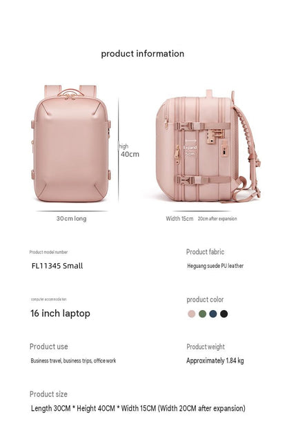 vacuum compression backpack main compartment with airtight liner one-way exhaust valve and air pump connection