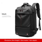 black oxford vacuum compression backpack,men,side