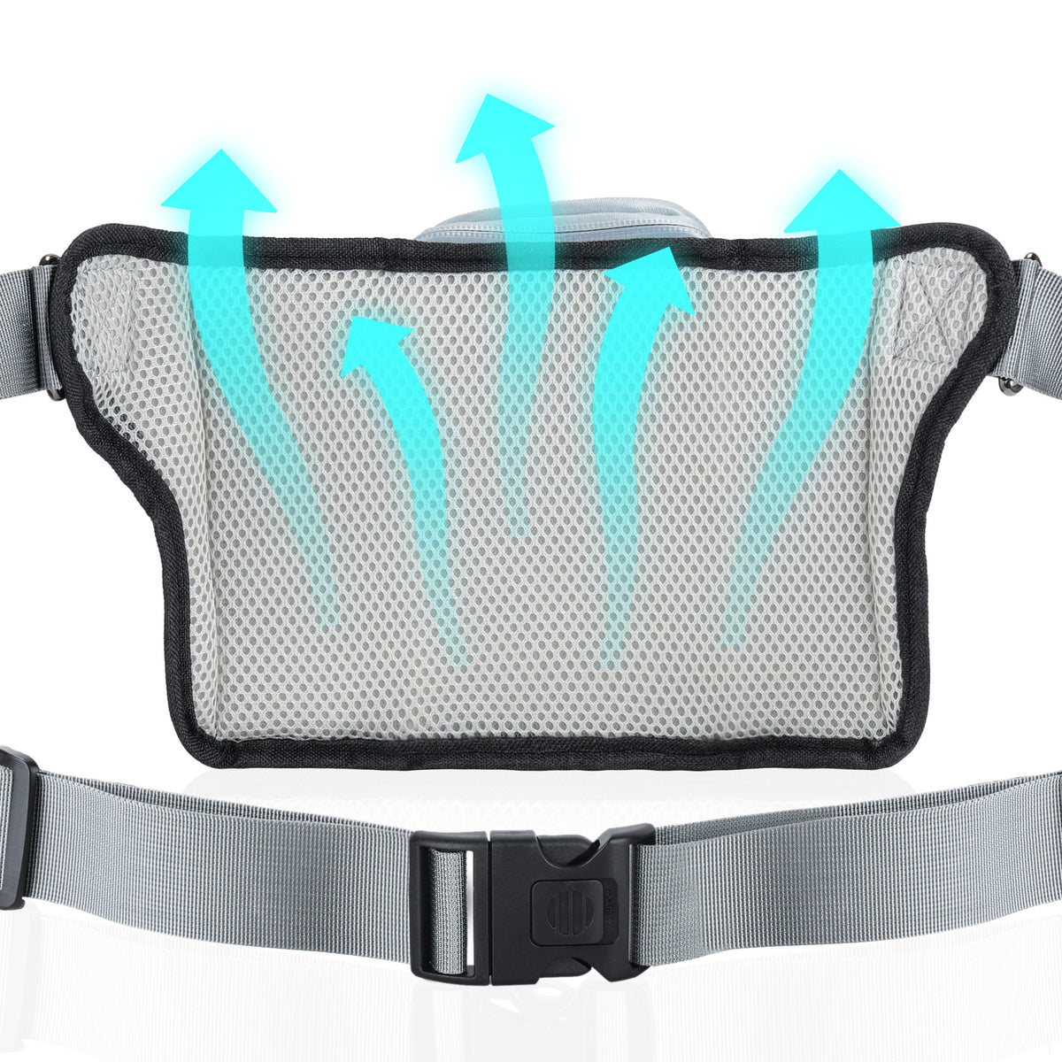 ventilated mesh dog running waist belt designed for airflow during active use