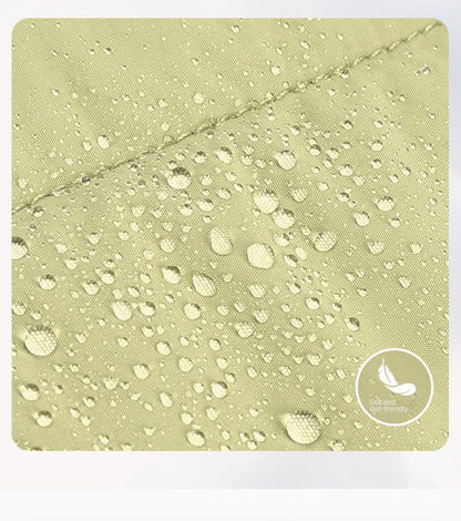 water-repellent travel tote bag fabric with water droplets on the surface